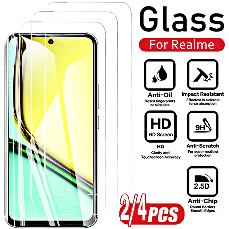 2/4PCS Front Tempered Glass fo - đánh giá và giá Realme C67